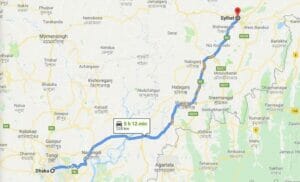 Dhaka To Sylhet Train Route Map